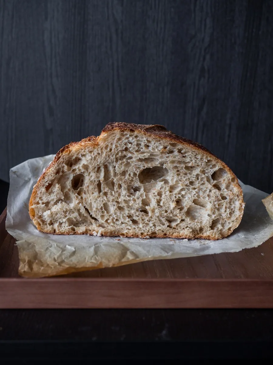 Proofed loaves on the bench at Vernon Street Bakehouse