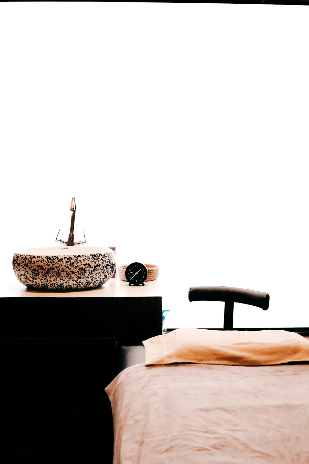 A treatment room at Stillwater, set and waiting
