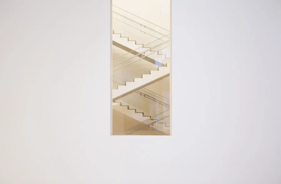 The same stairwell after