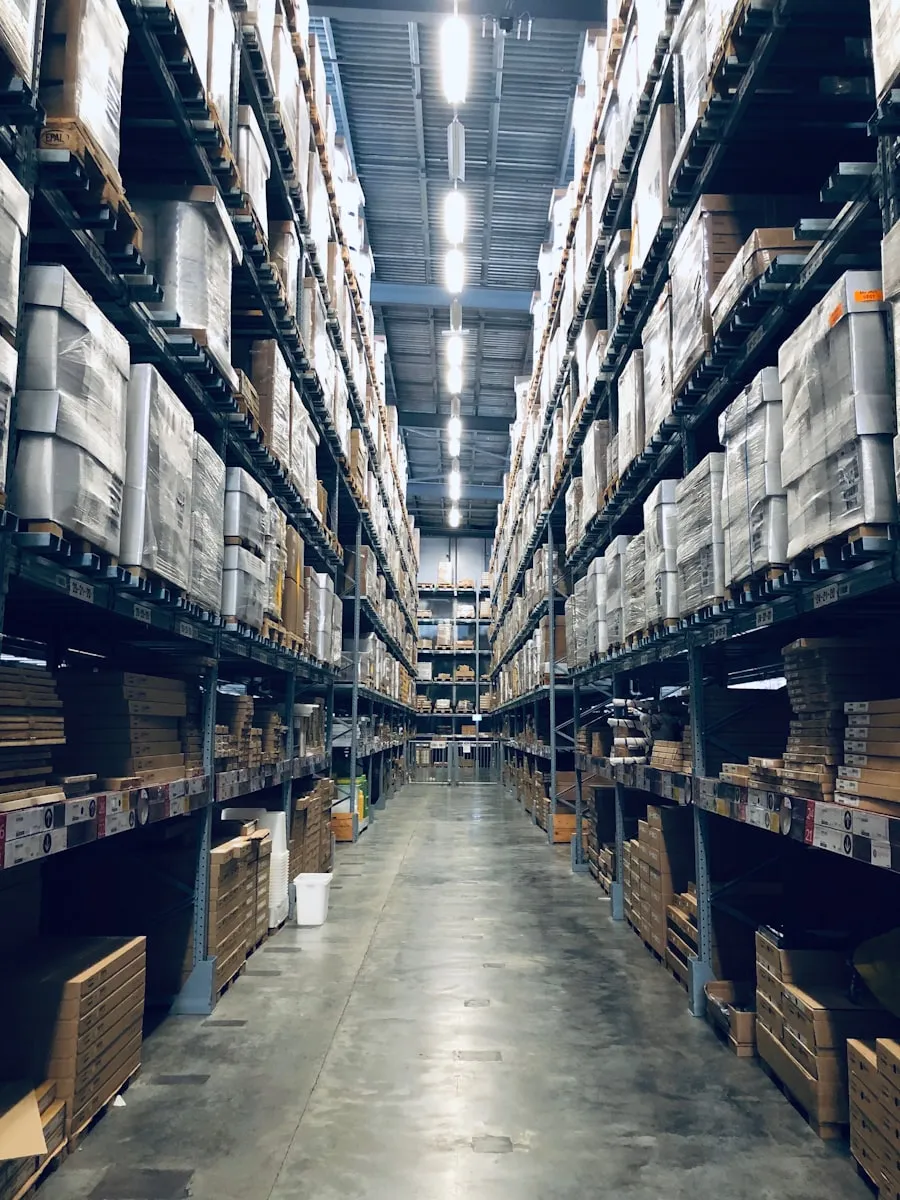 The warehouse behind the Halden showroom
